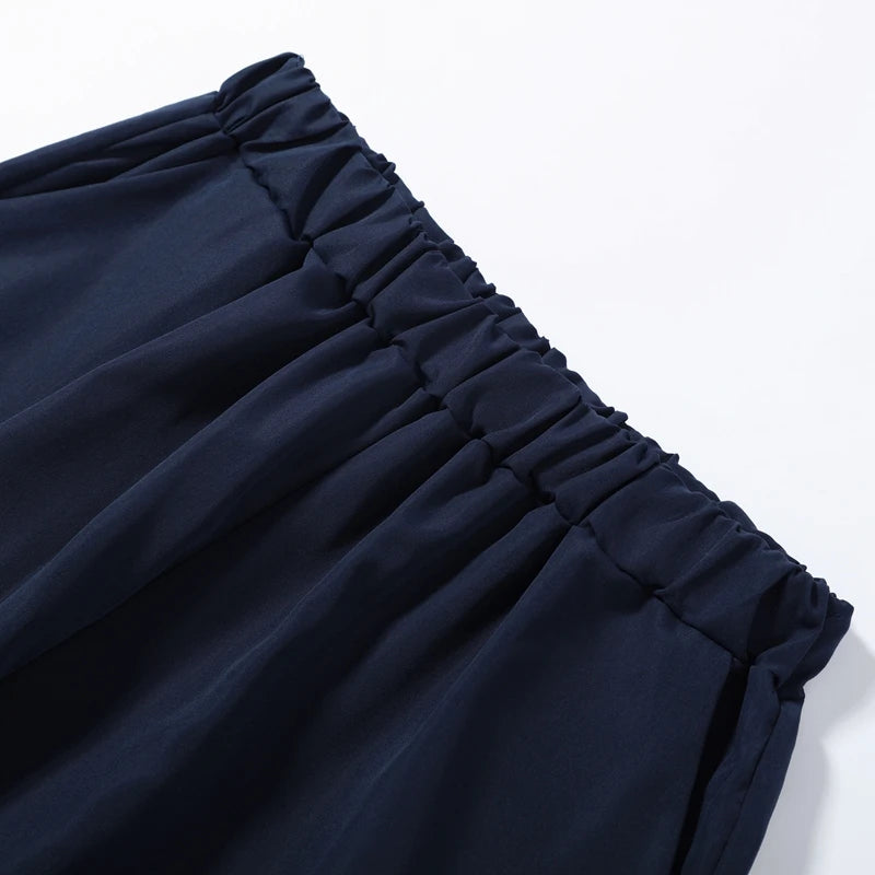 Fashion Stripe Long Pants Set Women Chic Lapel Single Breasted Shirt High Waist Wide Leg Trousers 2026 Spring New 2 Pcs Outfits by Trenches of Mariana