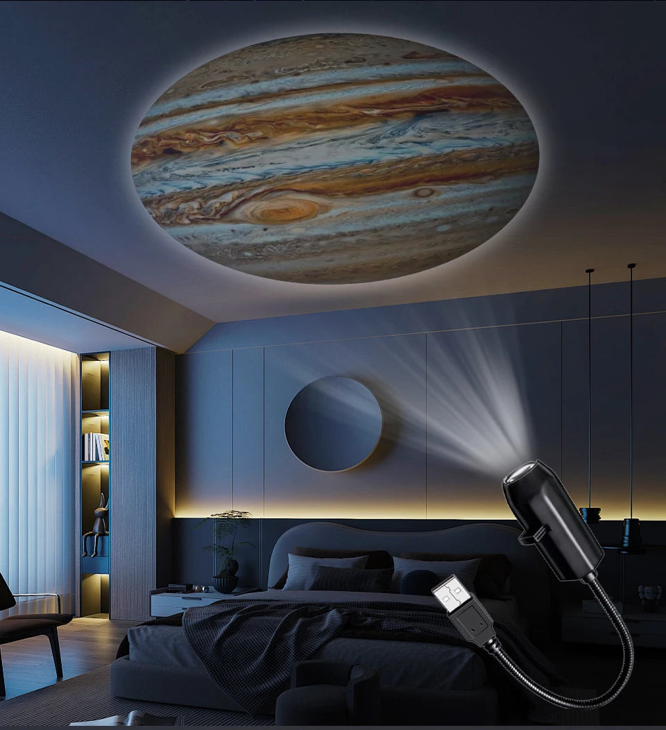USB Projection Lamp Planet/Halloween/Christmas Theme Indoor Ceiling Projection Night Lamp For Room Wall Decoration Festival Gift by Trenches of Mariana