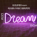 LED Dream Shape Neon Sign Powered By USB and Battery Neon Lamp for Wall study room Living Room Decor Neon Light for Wedding