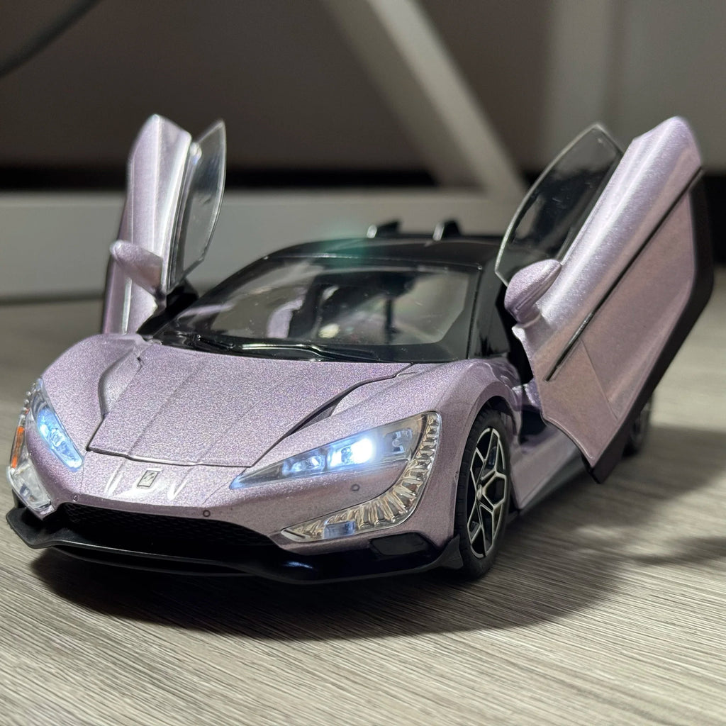 1:24 BYD Look UP U9 Pure electric Supercar Alloy Model Car Diecast Metal Sound and Light Car Toy For Children Birthday Gifts Boy by Trenches of Mariana