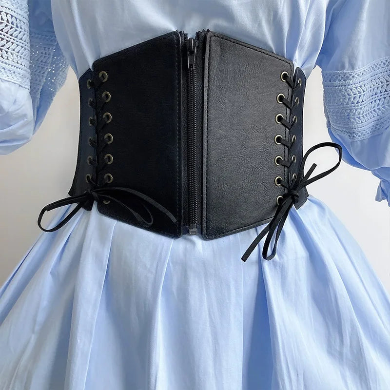 Lace Up Front Corset Belt