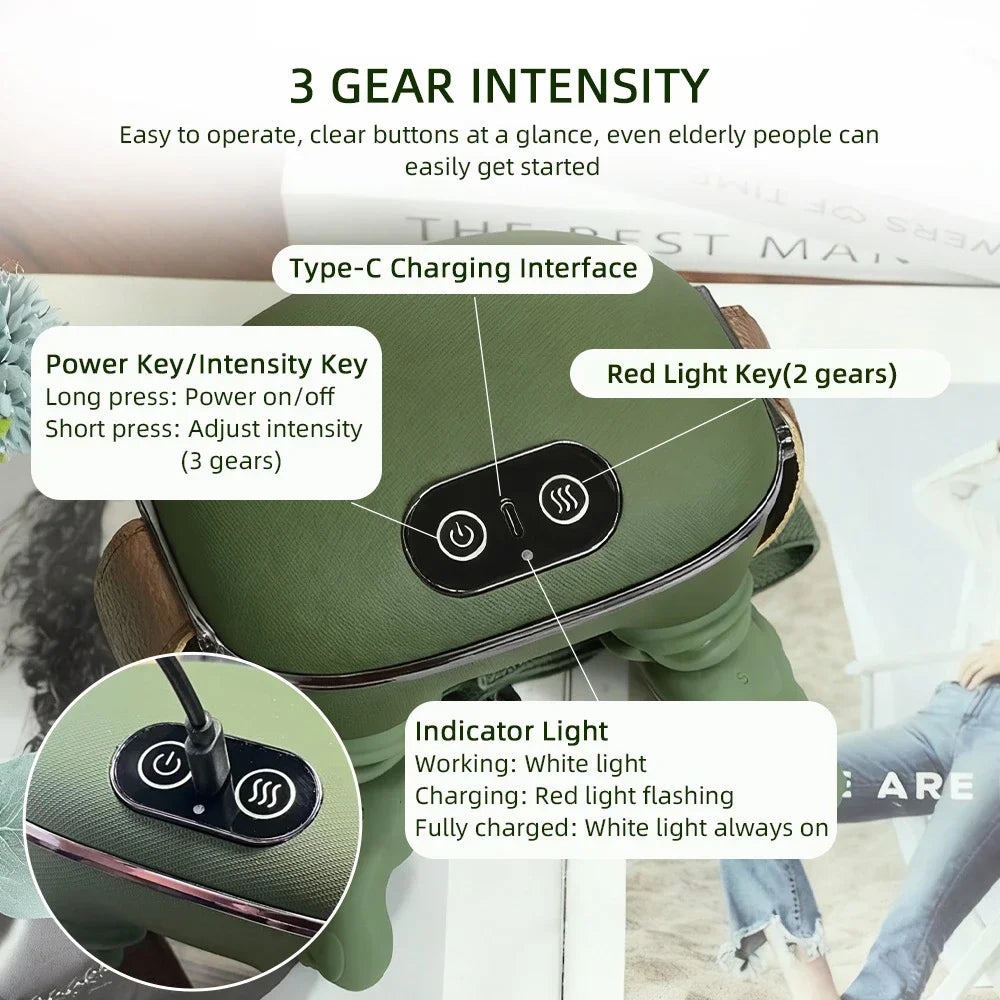 Neck Massager Portable Rechargeable Shoulder Cervical Massager Real Hand Kneading Soreness Relief Massager For Home Travel by Trenches of Mariana