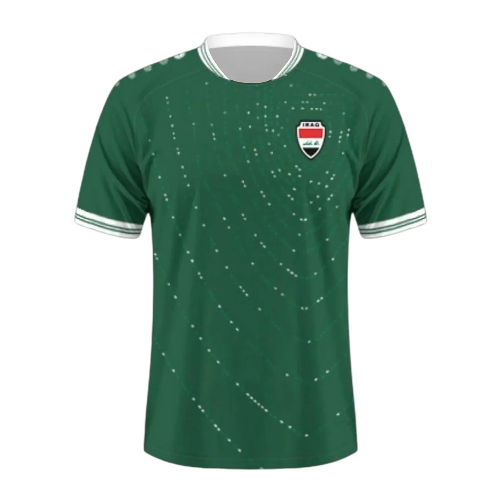 Soccer Jersey Fans Iraq 3D Print Mens Athleisure T-Shirt Summer Breathable Quick Dry Sportswear Tops Outdoor Training & Matches by Trenches of Mariana