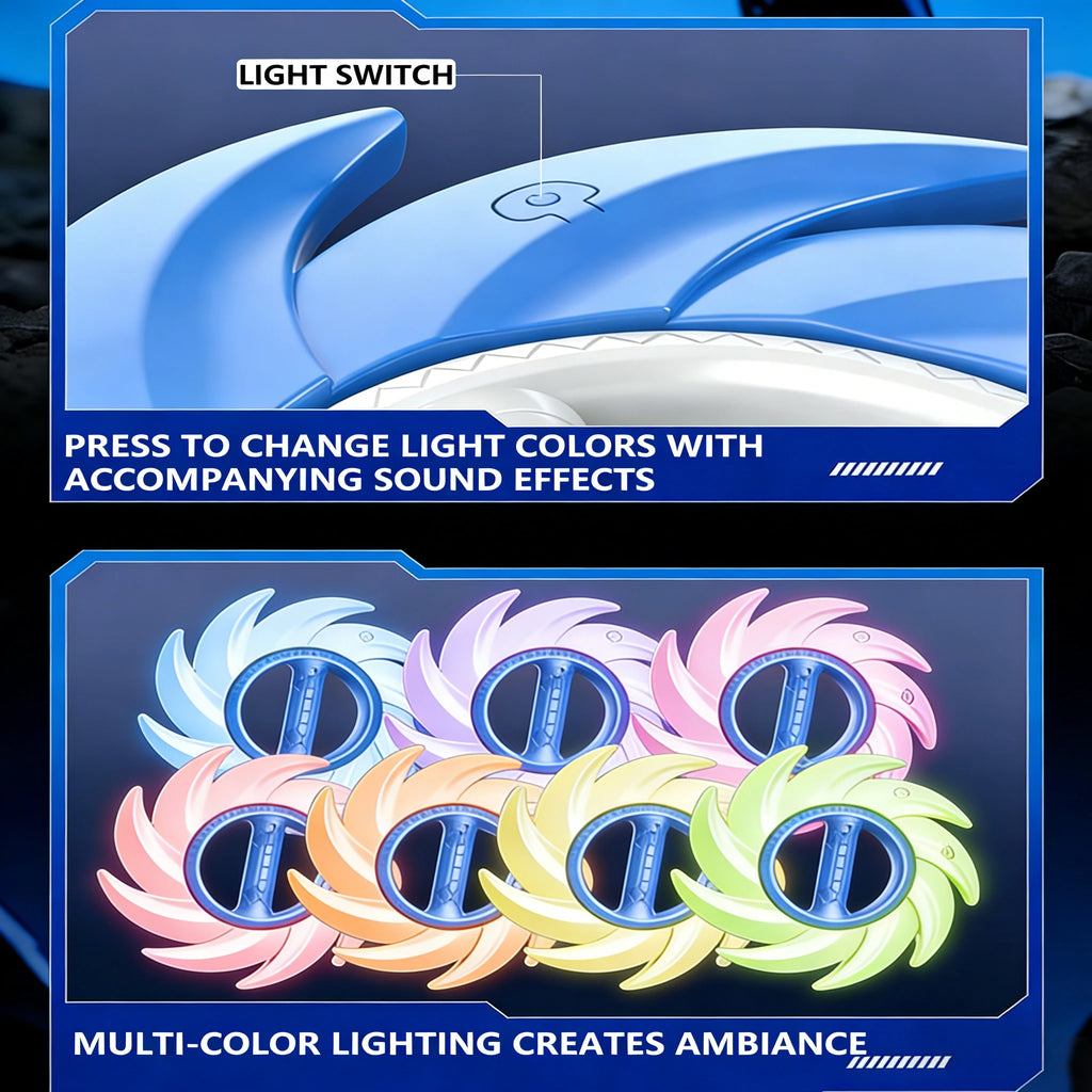 Glowing Rotating Lightsaber, Swinging and Spinning Light Saber with Cool Sound & Light Effects, Rechargeable Spinner Toy by Trenches of Mariana