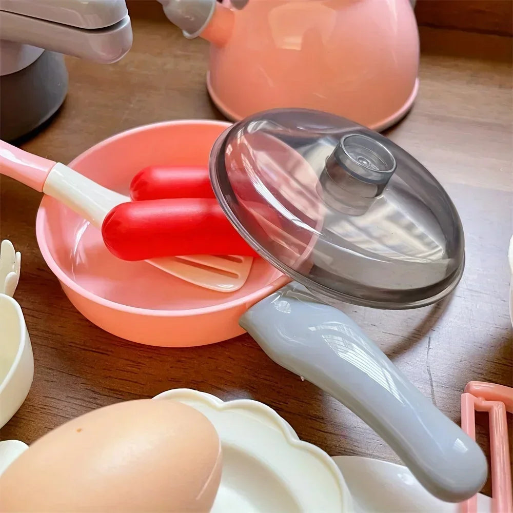 Kids Kitchen Set with Realistic Cooking Tools Creative Role Play Toys for Boys and Girls Gifts for Children's Imaginative Play by Trenches of Mariana