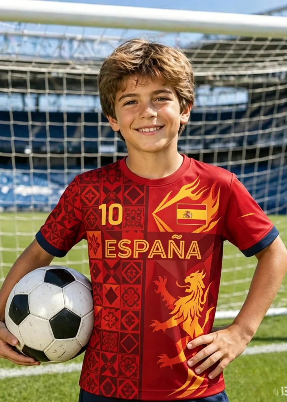 Spain Soccer Jersey 2026, Youth Football Shirt for Boys and Girls, Spain Soccer Jersey for Kids Game Day Gift by Trenches of Mariana