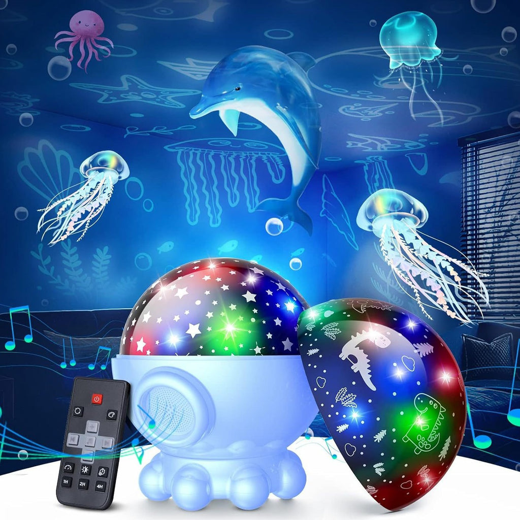 Octopus Starry Sky Light RGB Creative Remote Jellyfish Music Projection Lamp by Trenches of Mariana