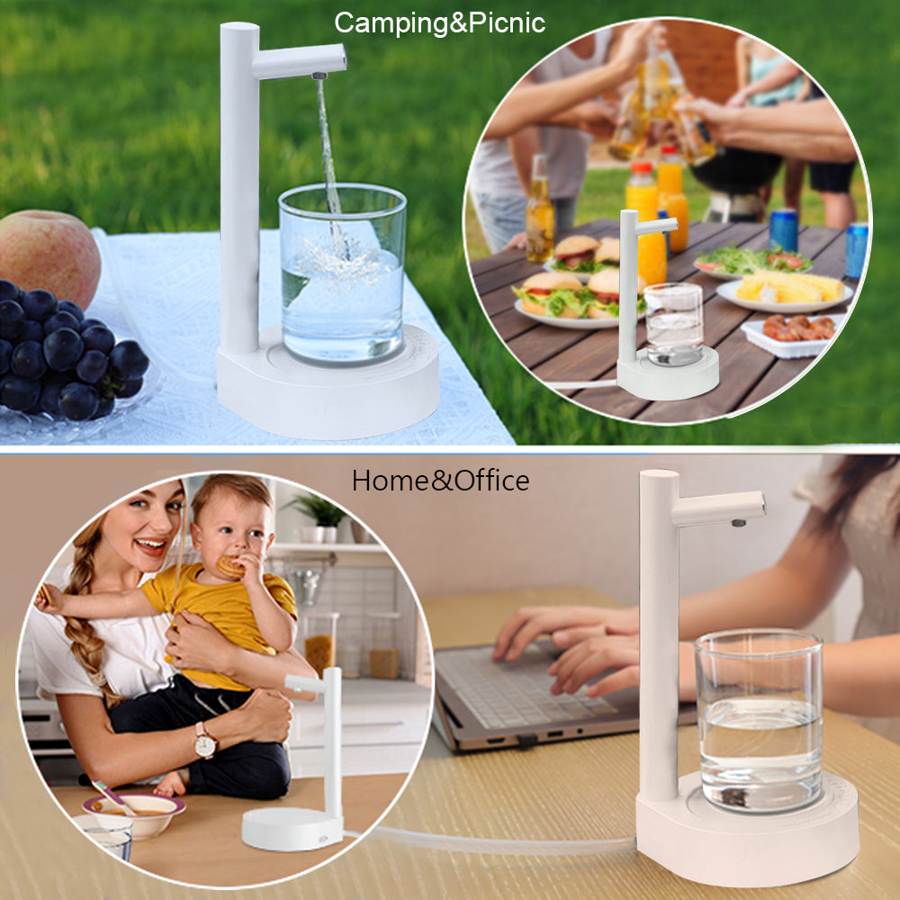Desk Dispenser Electric Water Gallon Automatic Water Bottle Dispenser Rechargeable Water Dispenser by Trenches of Mariana
