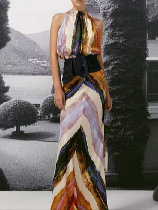 New Fashion Sleeveless Wrap-Style Decorative Single-Breasted Lapel Dress Set by Trenches of Mariana