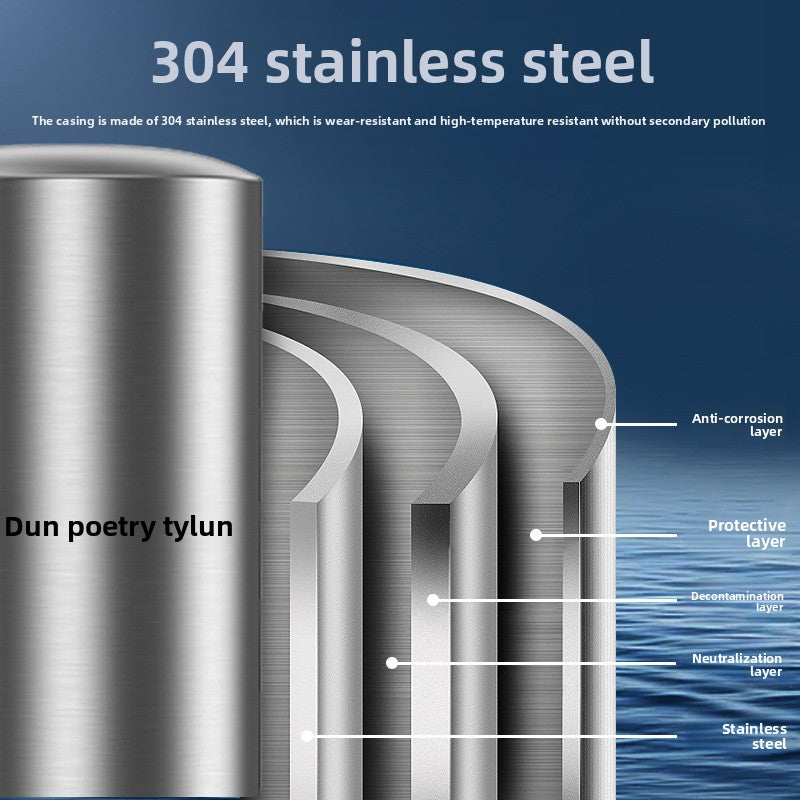 304 Stainless Steel Faucet Water Filter Pre-Filter Descaling Purifier by Trenches of Mariana