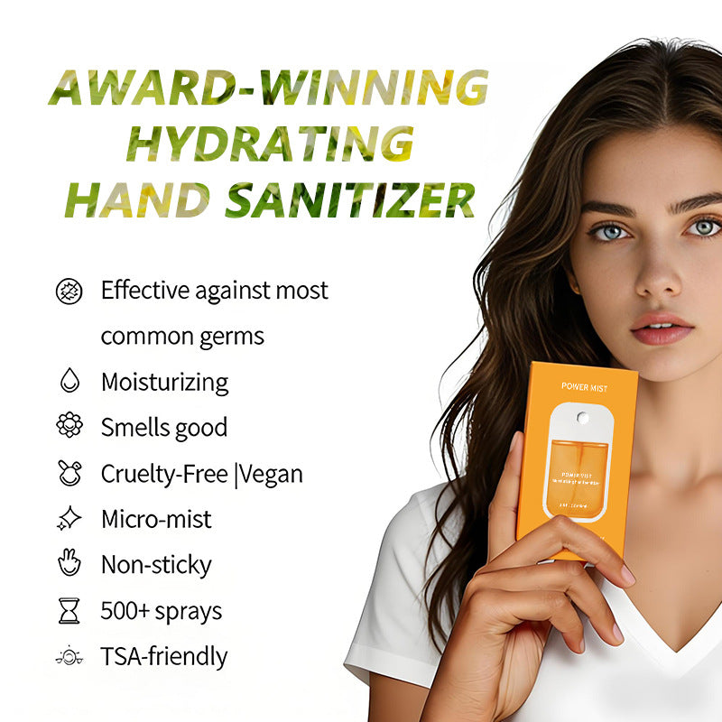 Antibacterial Hand Sanitizer Spray 45ml Moisturizing Fragrance by Trenches of Mariana