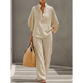 Women's Casual Blouse and Pants Set by Trenches of Mariana