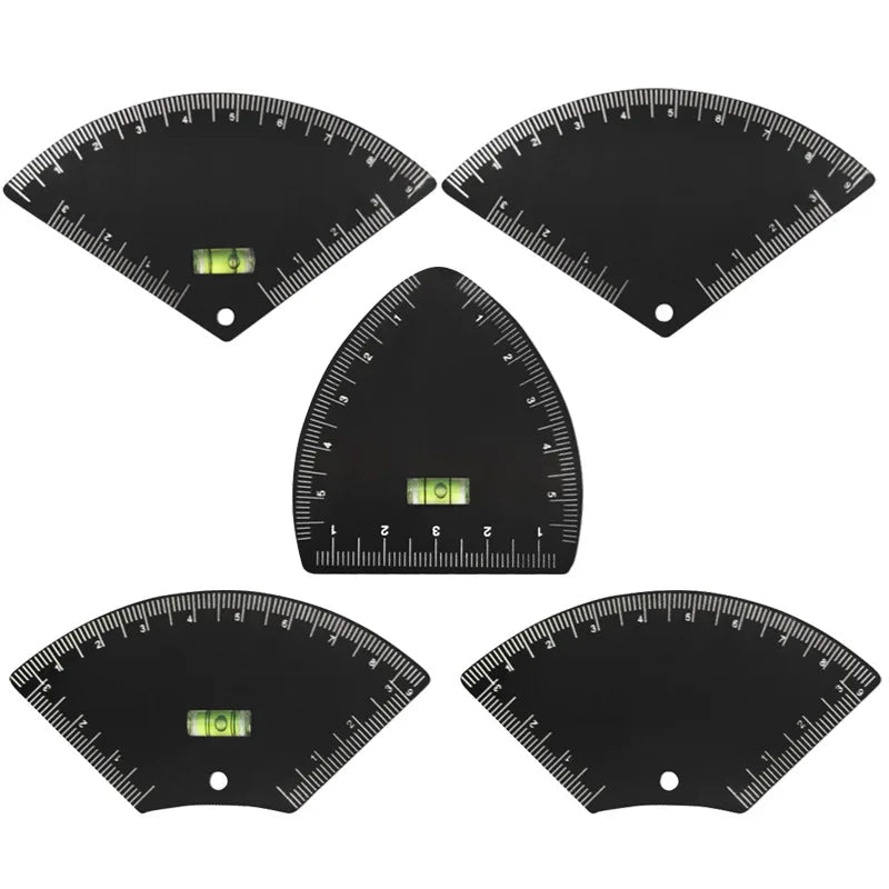 Trenches of Mariana eyebrow shaping ruler with five shapes for microblading and tattoo design, used for precise eyebrow mapping.
