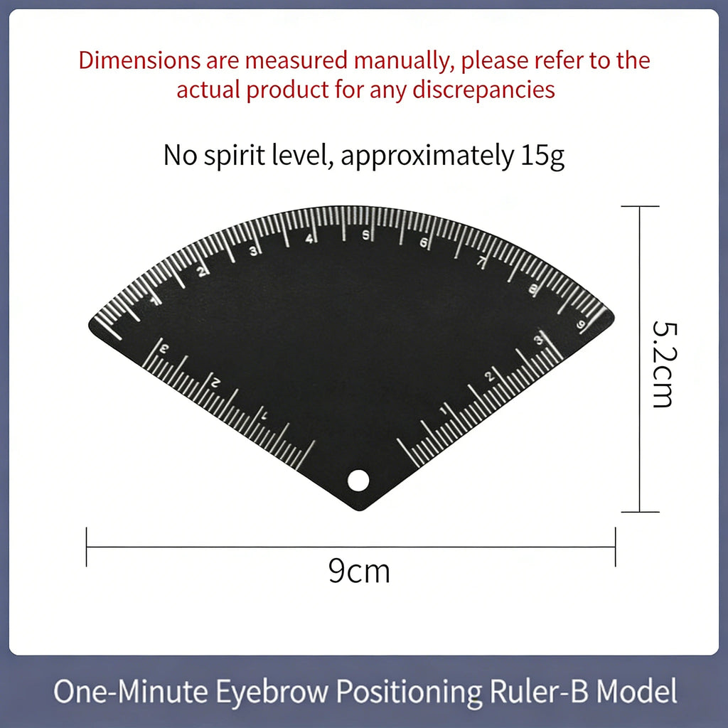 Trenches of Mariana 5-shape eyebrow drawing ruler for microblading, featuring precise mapping and shaping tool for permanent makeup.