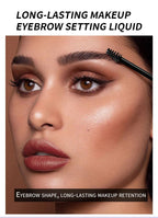 Trenches of Mariana Brow Shaping Gel applied to well-groomed eyebrows, showcasing natural, defined brow shaping and grooming.
