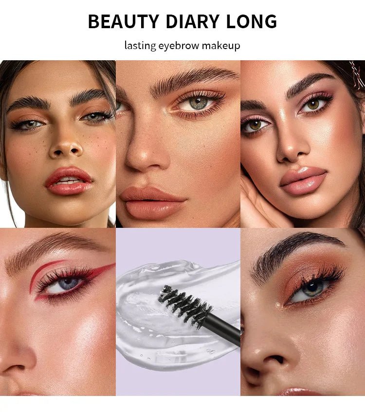 Trenches of Mariana waterproof eyebrow shaping gel in transparent, long-lasting, quick-drying 3D wild eyebrow glue for professional makeup.