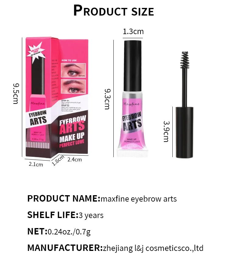 Trenches of Mariana waterproof eyebrow shaping gel in transparent, long-lasting, quick-drying 3D wild eyebrow glue for professional makeup.