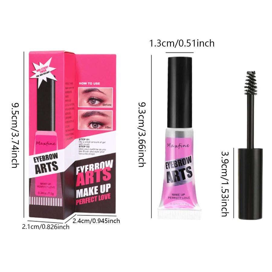 Trenches of Mariana waterproof transparent eyebrow shaping gel with 3D wild effect, quick-drying long-lasting professional makeup.