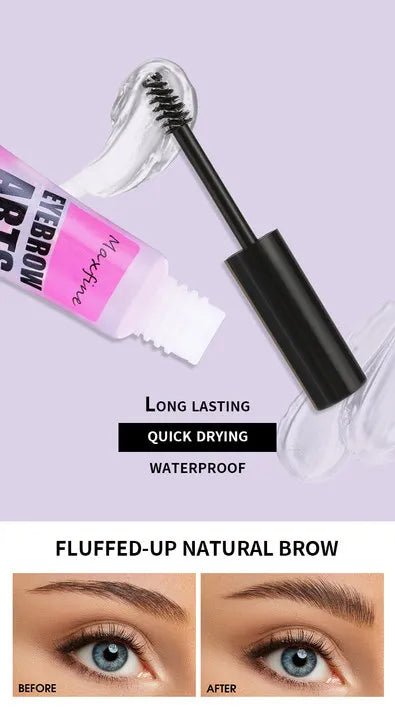 Trenches of Mariana waterproof eyebrow shaping gel in transparent, long-lasting, quick-drying 3D wild eyebrow glue for professional makeup.
