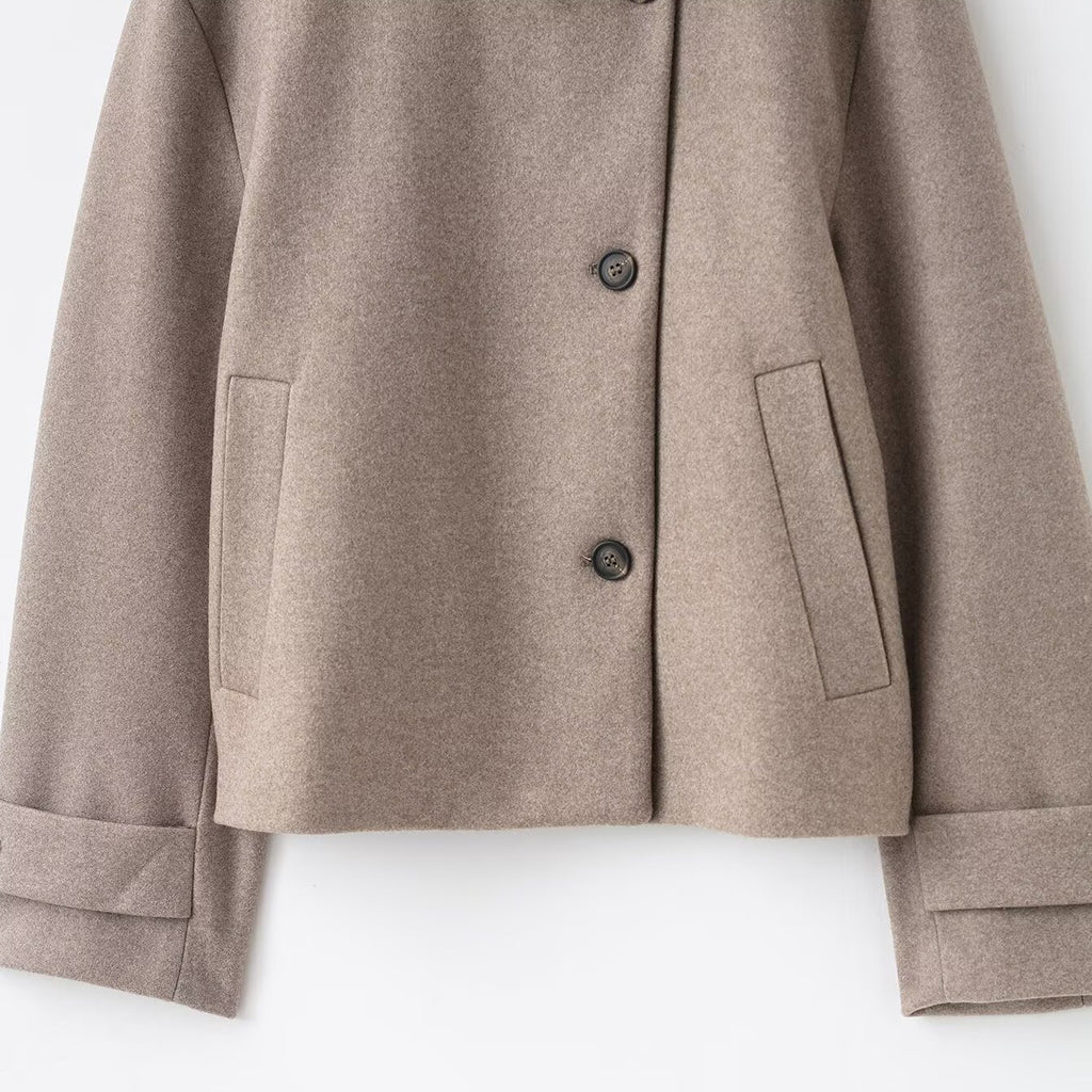 Casual Stand Collar Womens Jacket by Trenches of Mariana
