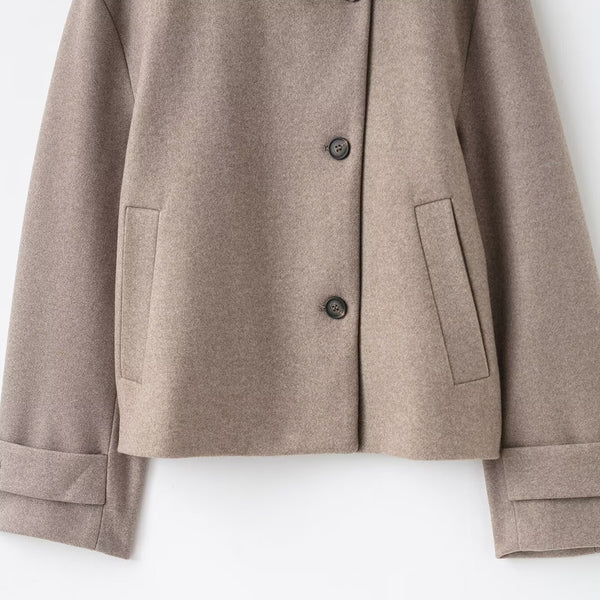 Casual Stand Collar Womens Jacket by Trenches of Mariana