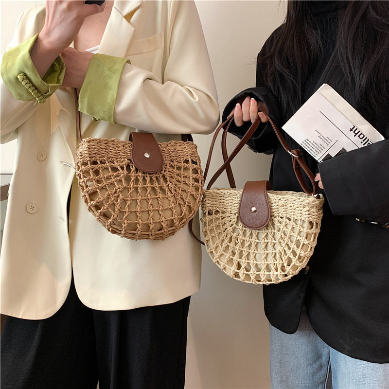 Woven Raffia Crossbody Bag by Trenches of Mariana