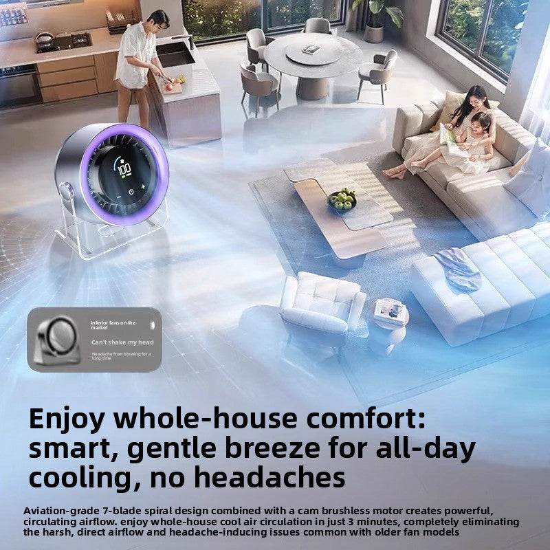 USB Rechargeable Desk Fan with 100 Speed Settings by Trenches of Mariana