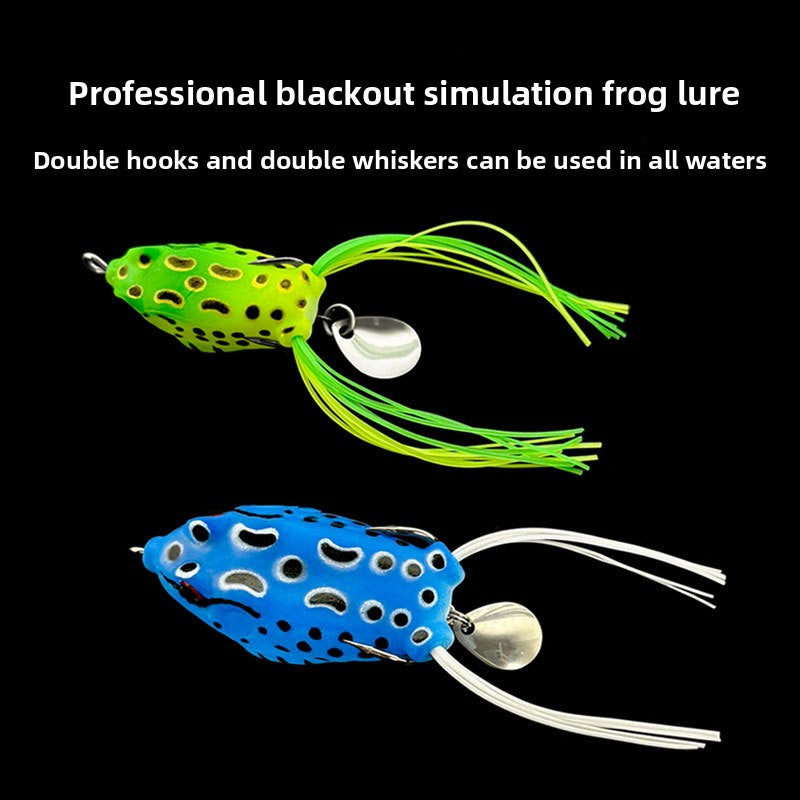 Simulation Frog Fishing Lure with Sequins by Trenches of Mariana
