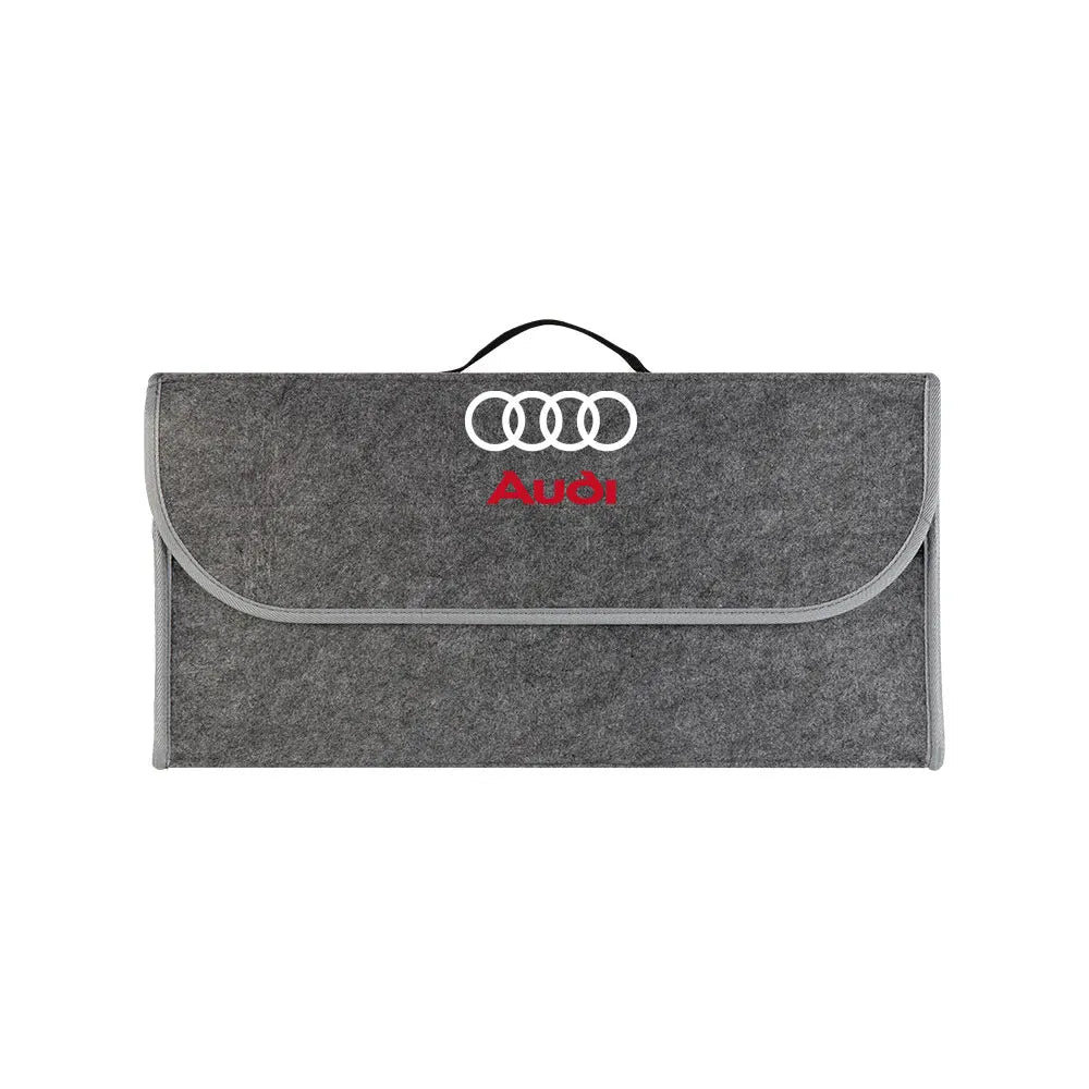 Trenches of Mariana car logo storage organizer with multiple compartments, designed to keep vehicle essentials tidy.
