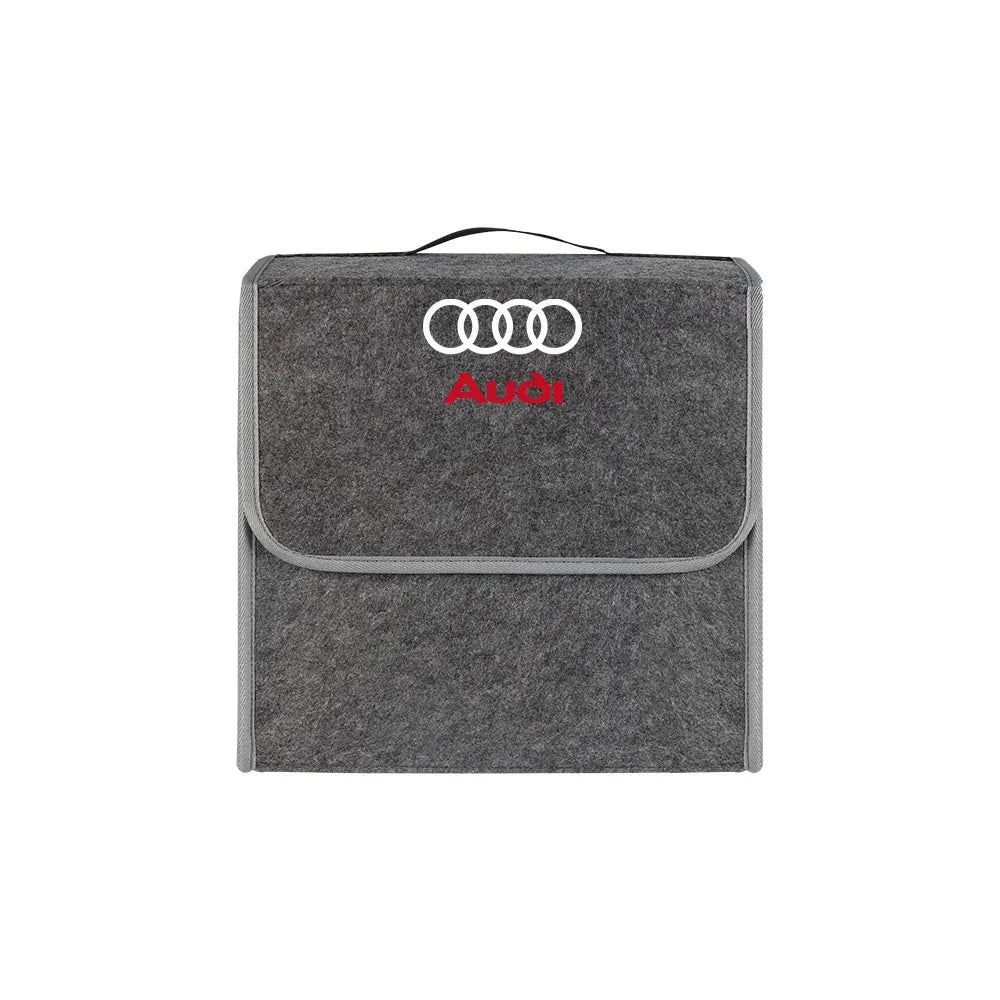 Trenches of Mariana car logo storage organizer with multiple compartments for vehicle organization, featuring a sleek logo design.