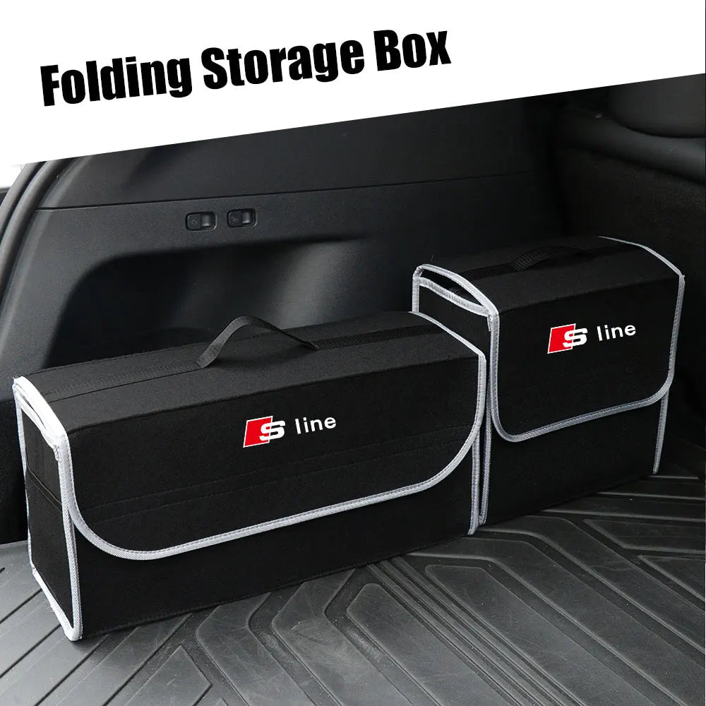 Trenches of Mariana car logo storage organizer with multiple compartments for vehicle interior organization