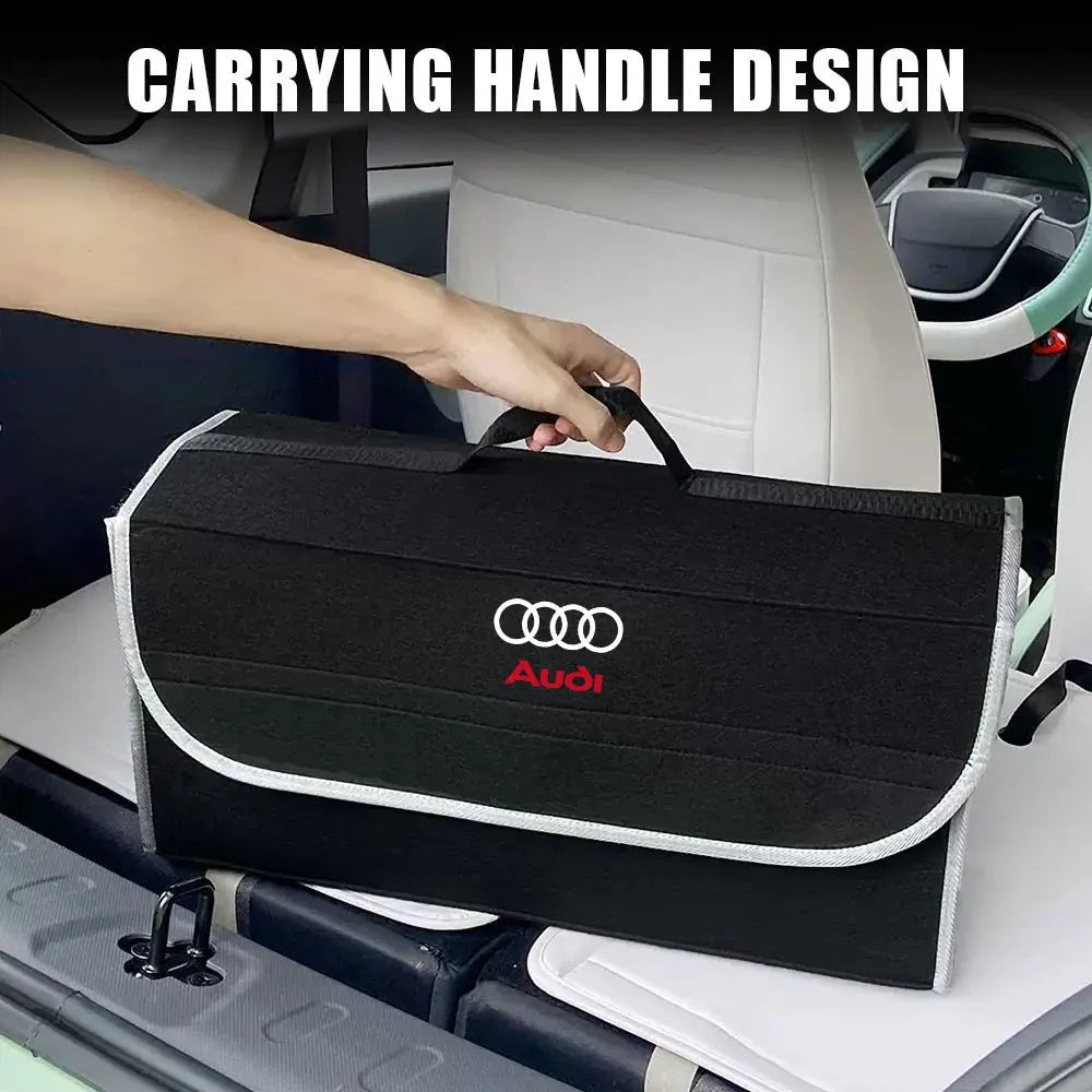 Trenches of Mariana car logo storage organizer with multiple compartments for vehicle organization and easy access.