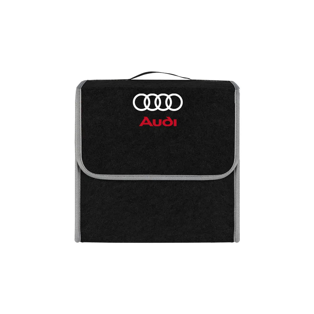 Trenches of Mariana car logo storage organizer with multiple compartments for vehicle interior organization.