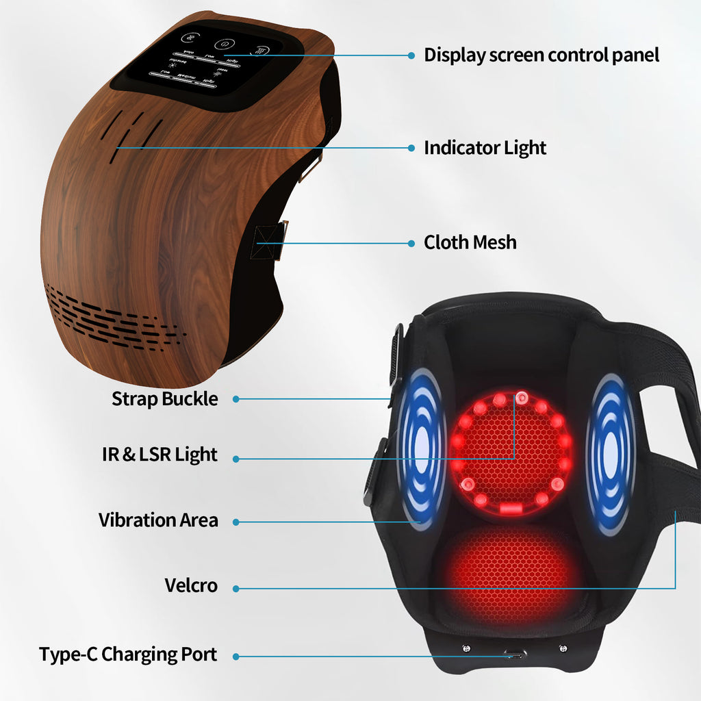 Intelligent Home Use Electric Intelligent Kneading Heating Knee Massager Rechargeable Pain Relief Infrared Laser Vibration Knee Massager by Trenches of Mariana
