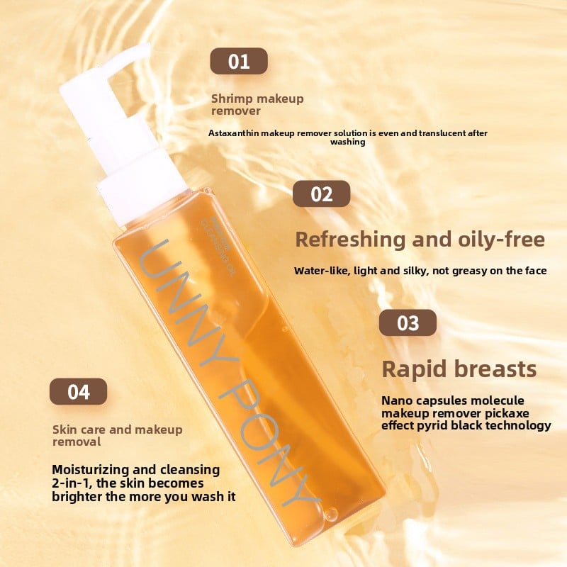 Astaxanthin makeup remover oil for Women, deep cleansing for eyes, lips and face in one by Trenches of Mariana