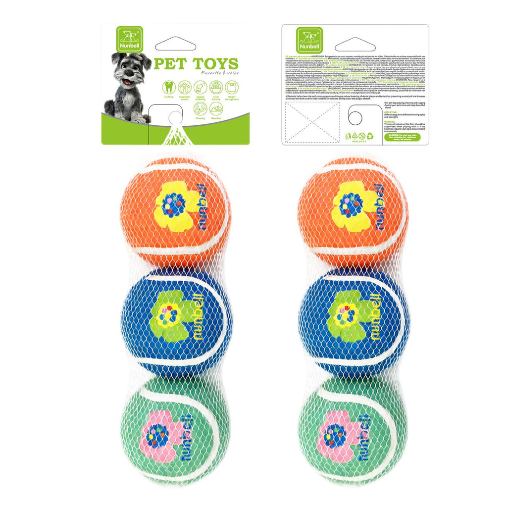 Printed Rubber Pet Tennis Chew Toy by Trenches of Mariana
