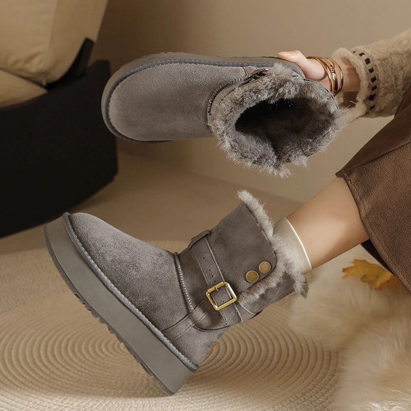 Womens Winter Short Snow Boots by Trenches of Mariana