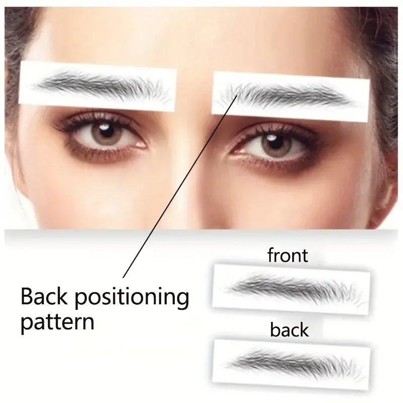 Waterproof eyebrow makeup tattoo stickers by Trenches of Mariana, featuring hair-like false eyebrows for natural brow shaping.