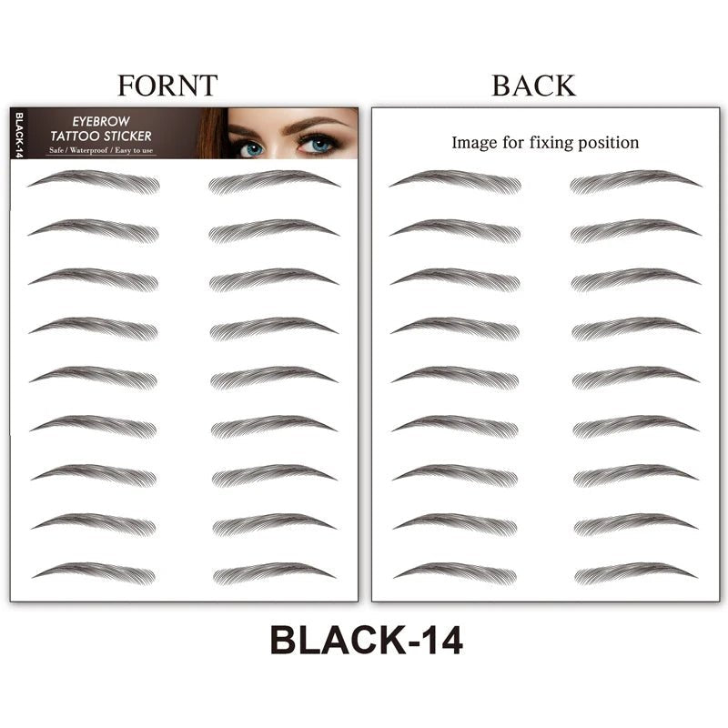 Water-based waterproof eyebrow makeup tattoo sticker by Trenches of Mariana, features long-lasting false eyebrows for grooming and shaping.