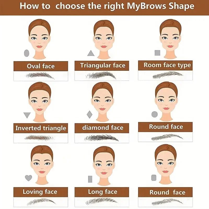 Waterproof eyebrow tattoo sticker by Trenches of Mariana, long-lasting false eyebrow stickers for brow grooming and shaping.