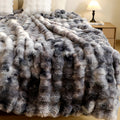 Double-Sided Faux Rabbit Fur Blanket by Trenches of Mariana