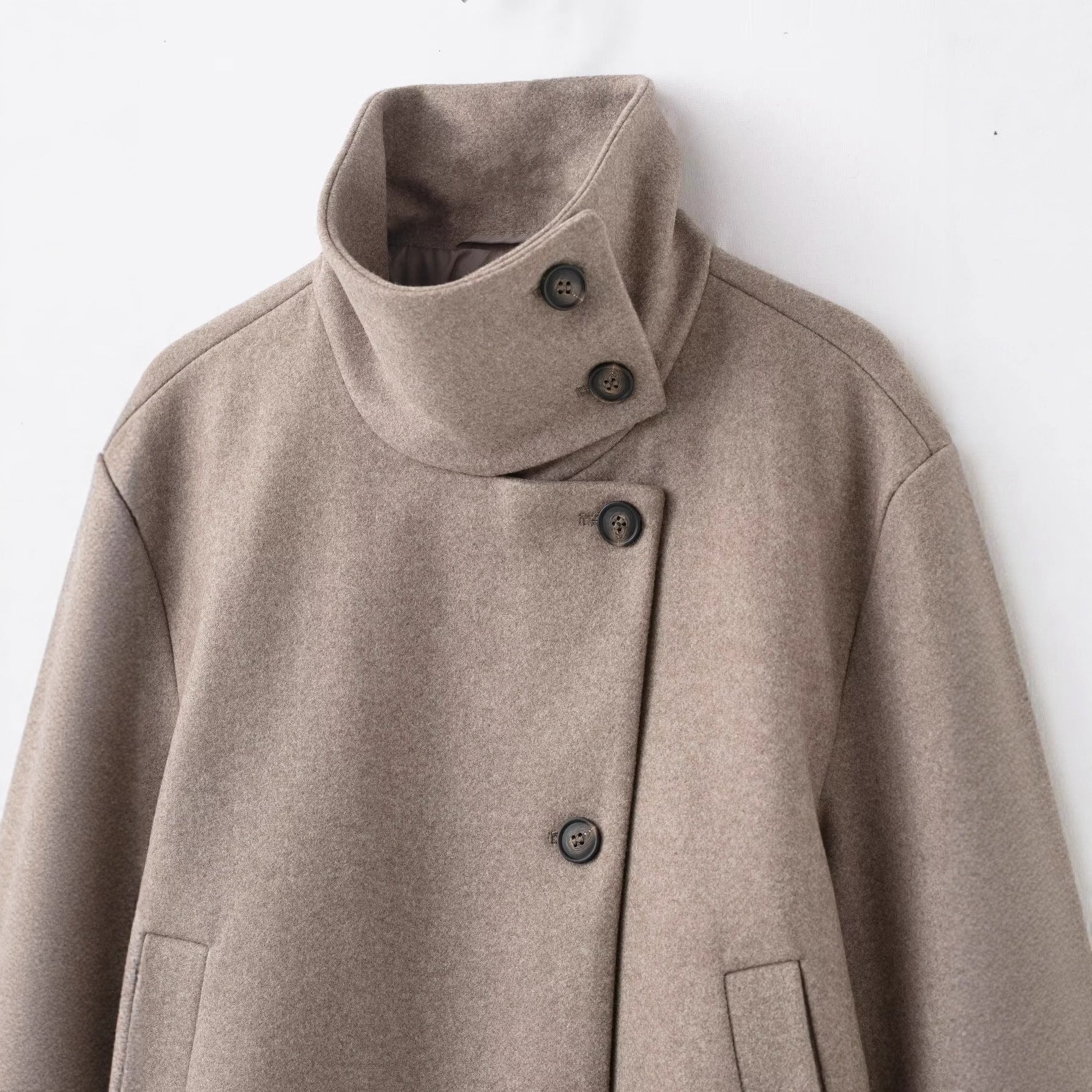 Casual Stand Collar Womens Jacket by Trenches of Mariana