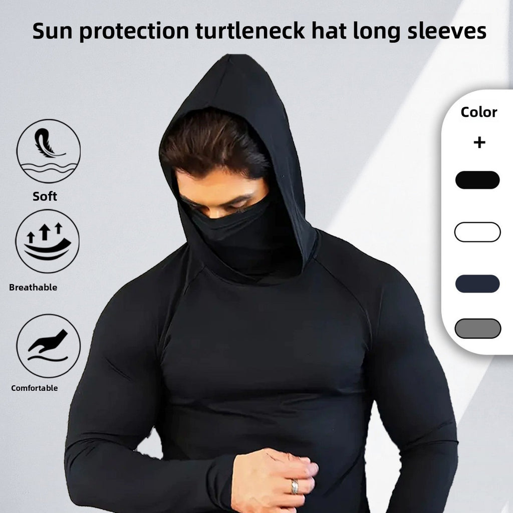 Mens Quick Dry Fishing Sun Protection Hooded Shirt by Trenches of Mariana