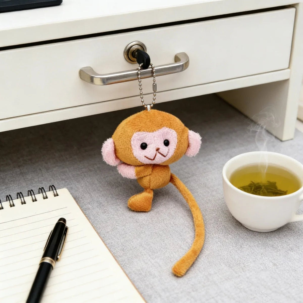 Long Tailed Plush Monkey Keychain - Trenches of Mariana