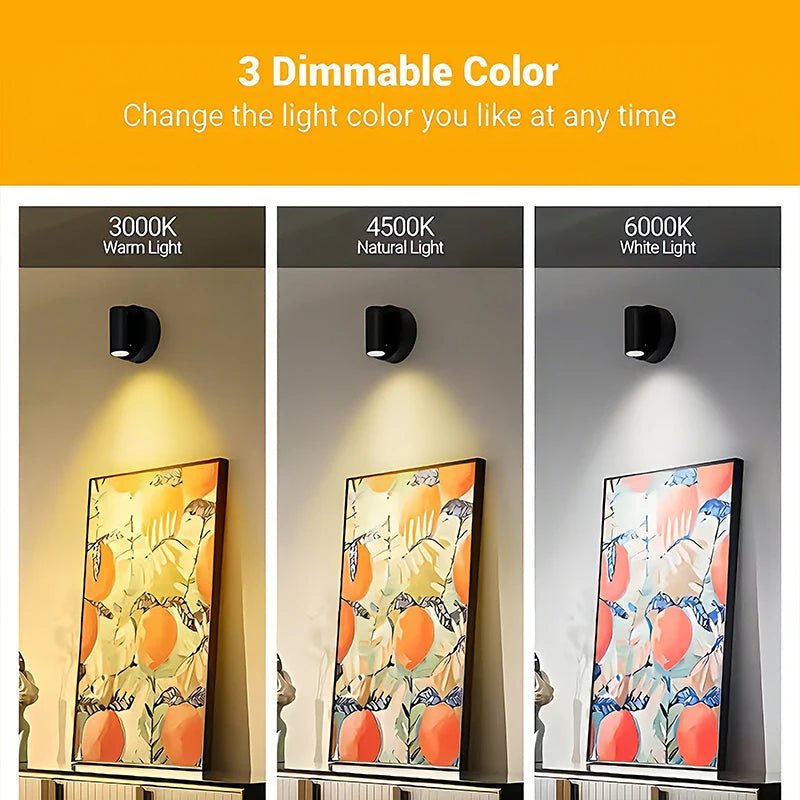 Magnetic Smart Night Light Adjustable Color USB Rechargeable Small Wall Lamp for Bedroom Storage Room Hallway Art Exhibition - Trenches of Mariana
