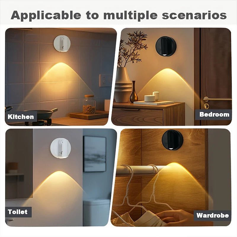 Magnetic Smart Night Light Adjustable Color USB Rechargeable Small Wall Lamp for Bedroom Storage Room Hallway Art Exhibition - Trenches of Mariana