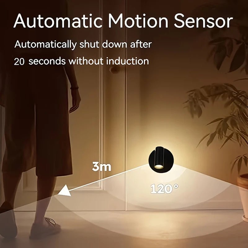 Magnetic Smart Night Light Adjustable Color USB Rechargeable Small Wall Lamp for Bedroom Storage Room Hallway Art Exhibition - Trenches of Mariana