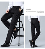 Men's casual trousers by Trenches of Mariana, high-end summer straight-leg pants with mulberry silk and wrinkle-free ice-feel fabric.