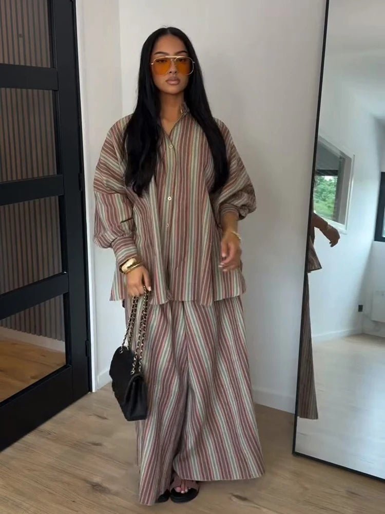 Trenches of Mariana Not PJs set featuring soft, comfortable fabric with a casual shirt and pants in a relaxed sleepwear style.