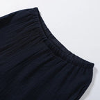 Trenches of Mariana Not PJs set featuring stylish, comfortable sleepwear with a relaxed fit and soft fabric in calming colors.